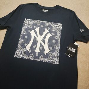 New Era New York Yankees Dark Blue Graphic Tee -H